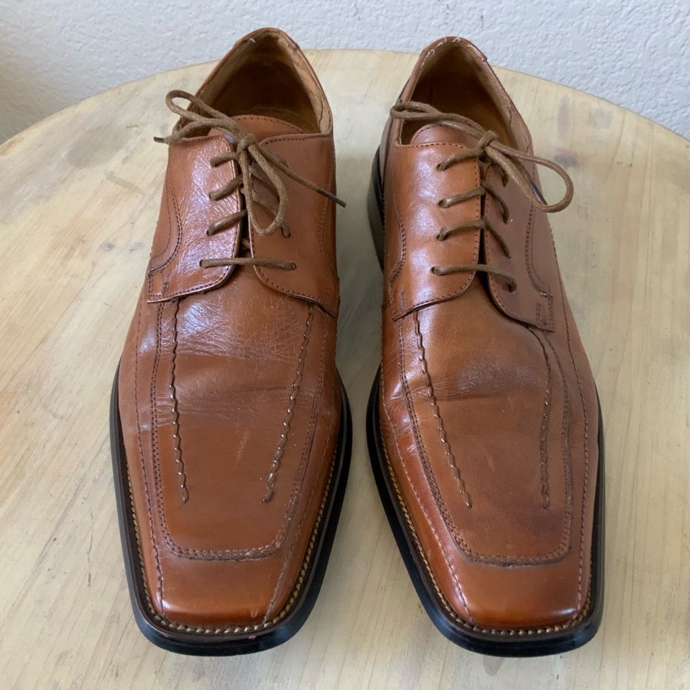 Stacy Adams Brown Leather Dress Hoes, Sz 10.5